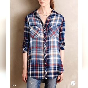 Cloth & stone Brecken plaid cotton flannel shirt, size S